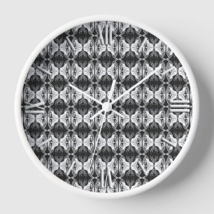 Art Deco behangpatroon - zwart en wit