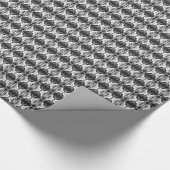 Art Deco-behangpatroon - zwart-wit Cadeaupapier (Hoek)