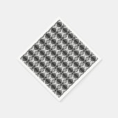 Art Deco-behangpatroon - zwart-wit Servet (Hoek)