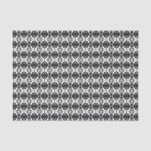 Art Deco-behangpatroon - zwart-wit Tissuepapier (Voorkant)
