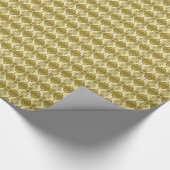 Art Deco-behangselpatroon - goud en wit Cadeaupapier (Hoek)