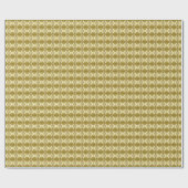 Art Deco-behangselpatroon - goud en wit Cadeaupapier (Vlak)