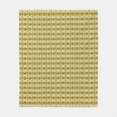 Art Deco-behangselpatroon - goud en wit Fleece Deken (Voorkant)