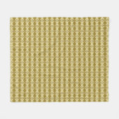 Art Deco-behangselpatroon - goud en wit Fleece Deken (Voorkant (Horizontaal))
