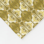 Art Deco-behangselpatroon - goud en wit Fleece Deken (Hoek)