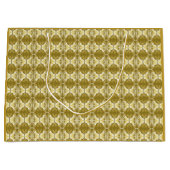 Art Deco-behangselpatroon - goud en wit Groot Cadeauzakje (Voorkant)