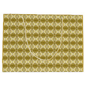 Art Deco-behangselpatroon - goud en wit Groot Cadeauzakje (Achterkant)