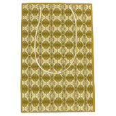Art Deco-behangselpatroon - goud en wit Medium Cadeauzakje (Voorkant)