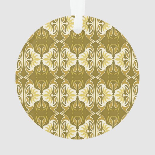 Art Deco-behangselpatroon - goud en wit Ornament (achterkant)