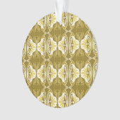 Art Deco-behangselpatroon - goud en wit Ornament (voorkant)