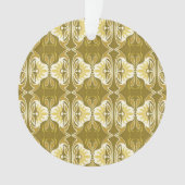 Art Deco-behangselpatroon - goud en wit Ornament (voorkant)