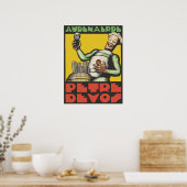 Art Deco Belgisch bier en Poster (Keuken)
