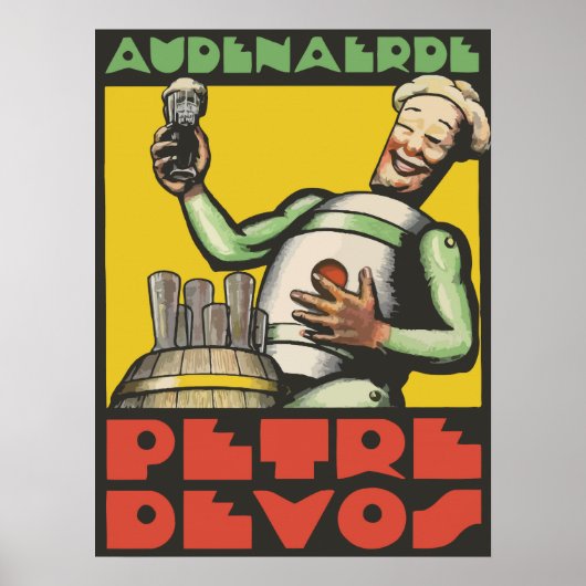 Art Deco Belgisch bier en Poster (Voorkant)