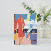 Art Deco Belgium Ferry Poster Briefkaart