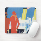 Art Deco Belgium Ferry Poster Muismat (Met muis)