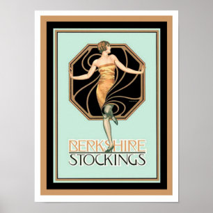 Art Deco Berkshire Stockings en Poster 12 x 16