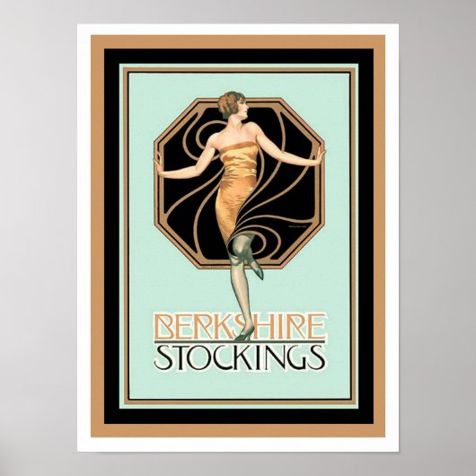 Art Deco Berkshire Stockings en Poster 12 x 16 (Voorkant)