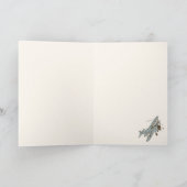 Art Deco Bi-planes - blauw Happy Birthday + naam. Kaart (Binnen)