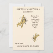 Art Deco Bi-planes - geel Feesttijd geen details Kaart (Achterkant)