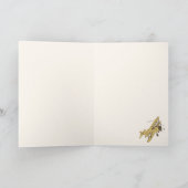 Art Deco Bi-planes - geel Happy Birthday + naam. Kaart (Binnen)