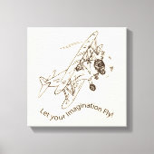 Art Deco Bi-planes - laat je verbeelding vliegen. Canvas Afdruk (Voorkant)