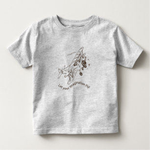 Art Deco Bi-planes - laat je verbeelding vliegen. Kinder Shirts