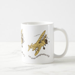 Art Deco Bi-planes - laat je verbeelding vliegen. Koffiemok