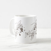 Art Deco Bi-planes - omlijnt alleen geen tekst. Koffiemok (Voorkant links)