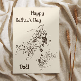 Art Deco Bi-Planes - Vaderdag! Kaart