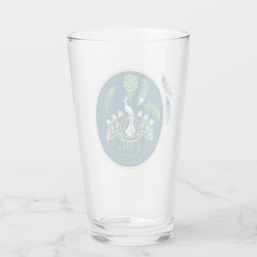 Art Deco Bier Glazen Pint Trouwen (Achterkant)