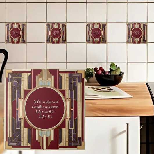 Art Deco Bijbelvers Tegeltje