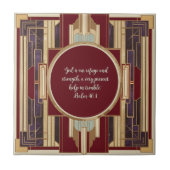 Art Deco Bijbelvers Tegeltje (Voorkant)