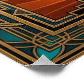 Art Deco Bioscoop Klapbord Renner Goud Poster (Hoek)