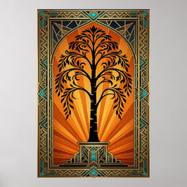 Art Deco Bioscoop Klapbord Renner Goud Poster