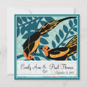 Art Deco Bird Save the Date (Voorkant)