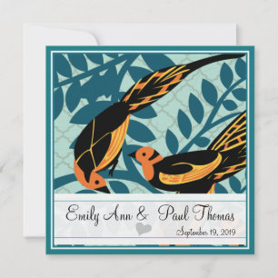 Art Deco Bird Save the Date