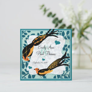  Art Deco Bird Save the Date
