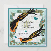  Art Deco Bird Save the Date (Voorkant)