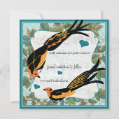  Art Deco Bird Save the Date (Achterkant)