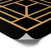 Art Deco Birthday Black Gold Roaring 20's Poster (Hoek)