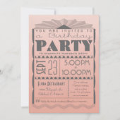 Art Deco Birthday Invitation - Gatsby Style Ombre Kaart (Voorkant)