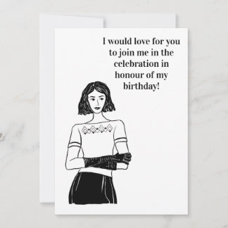 Art deco birthday invitation  kaart