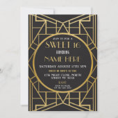 Art Deco Birthday Sweet 16 Gatsby Party uit 1920 Kaart (Voorkant)