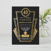 Art Deco Birthday uit 1920 - Nobelprijs voor feest Kaart (Staand voorkant)