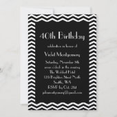 Art Deco Birthday Uitnodiging (Voorkant)