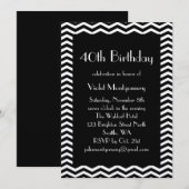 Art Deco Birthday Uitnodiging (Voorkant / Achterkant)