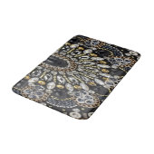 art deco black and gold bohemian pattern badmat (Gekanteld)