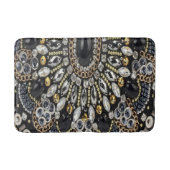 art deco black and gold bohemian pattern badmat (Voorkant)