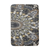 art deco black and gold bohemian pattern badmat (Voorkant Verticaal)