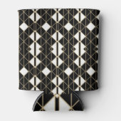 Art Deco Black and Gold Geometric luxury Blikjeskoeler (Voorkant)